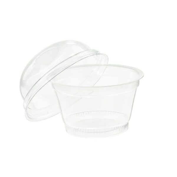 C-PET Round Container White (108 x 108 x 40 mm / 225 ml)